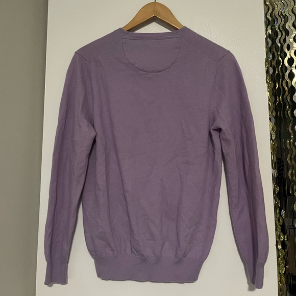 Wool / Cashmere lavender v neck sweater size small - Picture 4 of 8